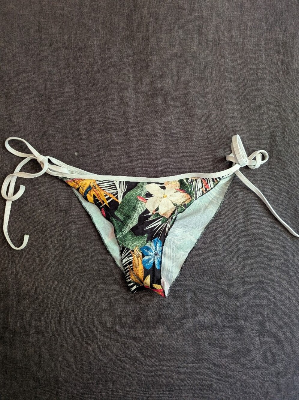 Free In Bundle - Tropical Floral Swim Tie Bottoms